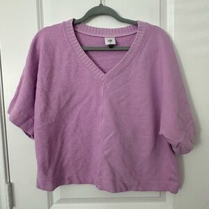 Cabi  Breezy V-Neck Shortsleeve Sweatshirt